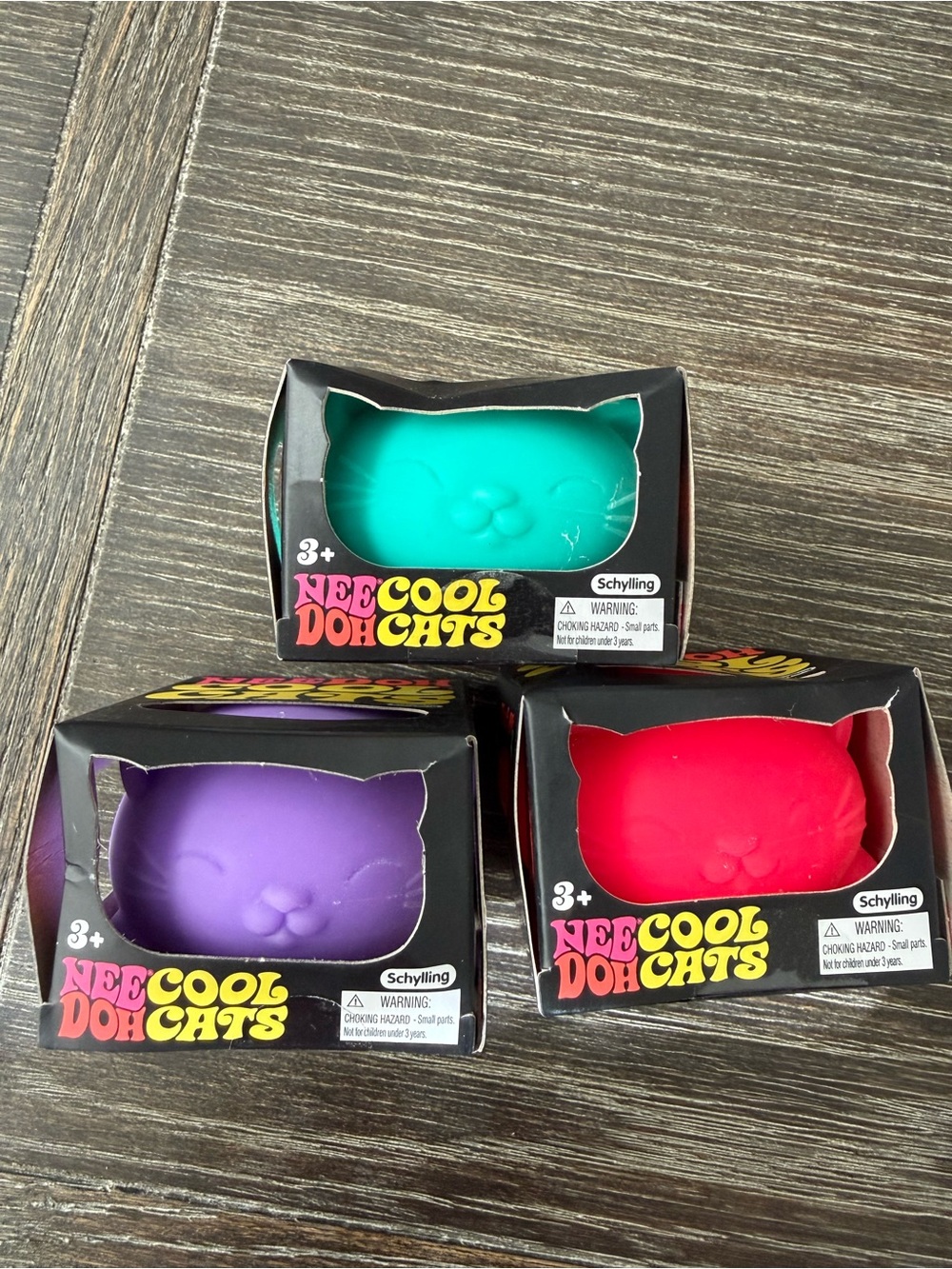 NWT NeeDoh Cool Cats Squishy set of 3